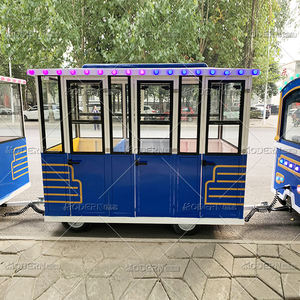 Tren de carro completamente cerrado personalizado Paseos en tren turístico eléctrico comercial para niños - Product Image 6