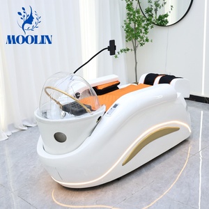 Lit de massage électrique MOOLIN avec bassin en céramique pour salon de coiffure et salle de sport, table de massage à coussins d'air, thérapie de spa capillaire - Product Image 6