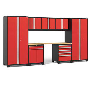 Ulip Tool Cabinet Double Door Stainless Steel Gray And Red Wall Mount <b>Storage</b> Cabinet For Garage <b>Workshop</b> - Product Image 5