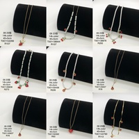 XUPING Nieuwe 14k Goudkleurige Geëmailleerde Aardbei Kersen Fruit Charm Verstelbare Ketting Parel Geknoopte Schattige Dames Sieraden