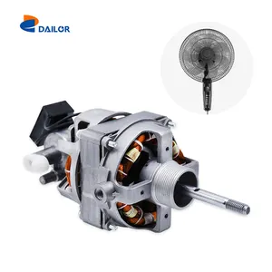 AC 120/230V electrical oscillate standing fan motor with gear box cooper wire aluminum cover