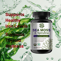 Capsules de superaliments personnalisées OEM, capsules de spiruline et de mousse de mer pour soutenir l'immunité