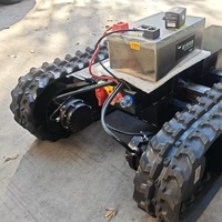 Châssis électrique tout-terrain 550 kg de charge utile, plateforme RC Crawler 600 W, largeur évolutrice, train de roulement robotique pour robot UGV