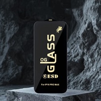 Protection d'écran en verre trempé antistatique ESD OG pour Samsung pour iPhone 16 Pro Max 15 14 13 17 12 11 XR XS Vente en gros d'usine