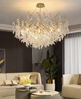 Lustre moderne et luxueux en cristal, nouveau luminaire pour salle à manger, chambre à coucher, cuisine, branches d'arbre, luminaires de plafond en cristal