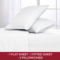 Draps et taies d'oreiller de luxe pour hôtel, extra doux et rafraîchissants, ensemble de draps en coton