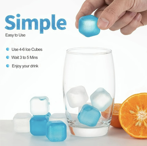 Set di cubetti di ghiaccio riutilizzabili senza BPA per uso alimentare blu quadrato Non diluibile da Bar whisky Vodka cocktail di caffè in plastica - Product Image 5