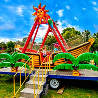 Bateau pirate mobile de fête foraine avec remorque à vendre