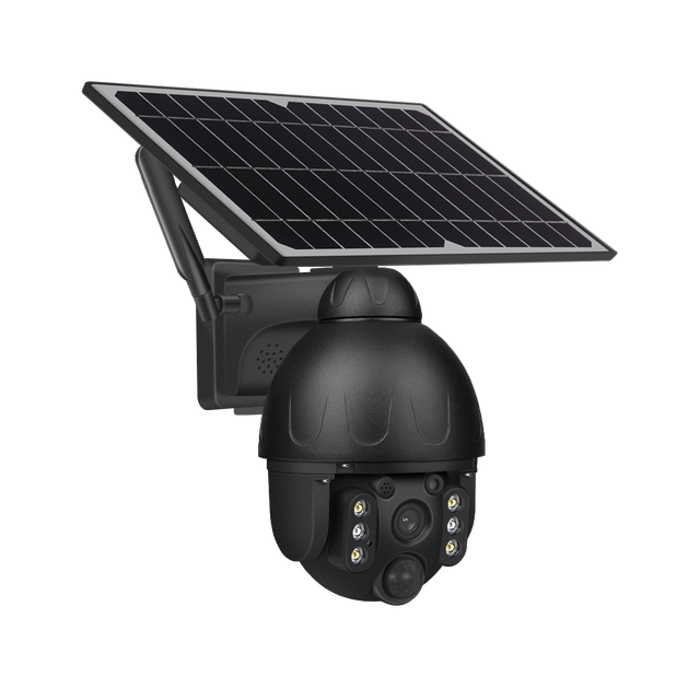 SECTEC HD GSM 4MP 4G Solar Camera Meal Case Outdoor IP66 PTZ Security Camera Pir Human Detection Solar Power CCTV Alarm System