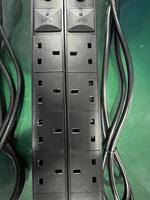 PDU industriel basse tension 1U 2U 10/20 ports 19 pouces, norme EU/UK/US, indice de protection IP66, alliage d'aluminium, 13A 2M, noir, CE