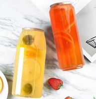 Bouteilles de jus en plastique transparent PET vente en gros de canettes en plastique pour cocktail soda