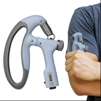 Nuevo Agarrador de Mano para Ejercicio con Contador, Agarrador de Mano para Gimnasio, Ejercicios de Fuerza y Potencia, Agarrador de Mano Ajustable de 100 Kg