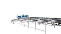 Machine de soudage et de sertissage d'angle verticale à quatre têtes pour la fabrication de cadres de fenêtres et de portes en profilés PVC/UPVC, commande CNC automatique, moteur 10 kW, roulement