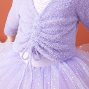 Pull à lacets à manches longues C8033 pour filles, pull de danse classique - Product Image 3