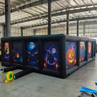 Tente labyrinthe gonflable pour Halloween, produit de divertissement sportif en plein air