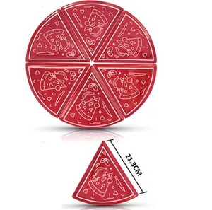 Juego de 6 Platos Redondos de Melamina Coloridos y Únicos, Platos Triangulares para Pizza - Product Image 4