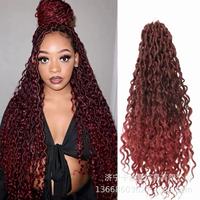 3X River Locs Cheveux synthétiques au crochet, longs et bouclés, fausses dreadlocks, tresses afro-américaines, vente en gros