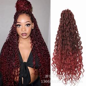 Extensiones de Cabello Sintético 3X River Locs, Rizadas y Largas, Estilo Dreads, para Trenzas Afroamericanas, Venta al Por Mayor - Product Image 3