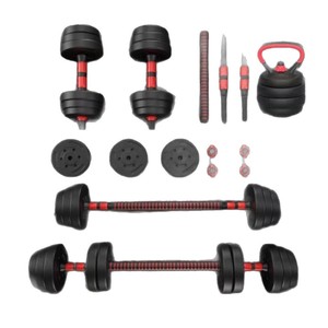 Quả tạ nam tập thể dục tại nhà Thiết bị tập thể dục Barbell Set kết hợp lớp phủ cao su có thể điều chỉnh trọng lượng thép có thể tháo rời - Product Image 5