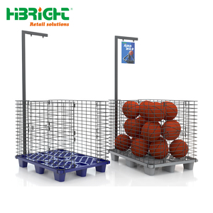 Retail Store Promotional Display Bin with Signage Holder <b>Grid</b> <b>Wire</b> Pallet Cage for Bulk Ball and Toy Merchandise - Product Image 6