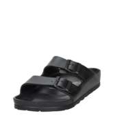 Valleverde – Sandales d'été antidérapantes pour hommes, à bout ouvert, noires, talon de 3 cm, boucle, semelle intermédiaire en EVA, tige synthétique, style Spagna