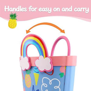 Bottes <span class=keywords><strong>de</strong></span> <span class=keywords><strong>pluie</strong></span> imperméables mignonnes pour enfants, faible MOQ, bottes en caoutchouc EVA antidérapantes à imprimé dinosaure <span class=keywords><strong>de</strong></span> dessin animé pour tout-petits, pour garçons - Product Image 4