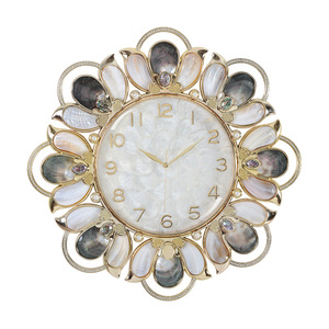 European Style Light Luxury Wall <b>Clock</b> Round Silent <b>Battery</b> Powered Living Room Home Decoration - Product Image 5