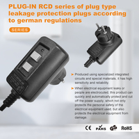Disjoncteur différentiel électrique 10A 16A, protection contre les fuites de sécurité, adaptateur de protection contre les surtensions en plastique étanche, prises sécurisées