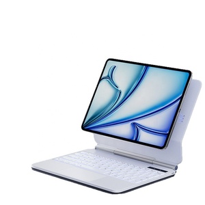 Nuevo Conector Inteligente de 3 Pines Pogo, Teclado Mágico con Panel Táctil Retroiluminado de <span class=keywords><strong>7</strong></span> Colores para <span class=keywords><strong>iPad</strong></span> Pro 12.<span class=keywords><strong>9</strong></span> 13 M4 M5 <span class=keywords><strong>iPad</strong></span> Air <span class=keywords><strong>6</strong></span> <span class=keywords><strong>7</strong></span> 13 Pulgadas M3 - Product Image 3