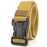 Ceinture tactique de travail en nylon de haute qualité 38 mm avec boucle à verrouillage automatique pour la chasse, la randonnée en plein air, l'escalade, résistante et à séchage rapide