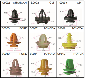 Clip de fixation en <span class=keywords><strong>plastique</strong></span> pour voiture, <span class=keywords><strong>rivet</strong></span> à pousser pour garniture de pare-chocs automobile - Product Image 2