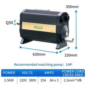 AQUA AEH Pool Elektrischer Heizer Konstante Temperatur Wassererhitzer für Schwimmbäder 5,5kW bis 60kW Verschiedene Größen Poolheizung - Product Image 2