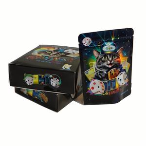 Bolsa Mylar de embalaje de alimentos con impresión digital con caja Blue Nerds logotipo personalizado impreso bolsa de pie con Ziplock reutilizable - Product Image 6