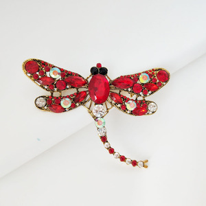 Mode Kristal Diamant Vrouwen Dragonfly Broche Sieraden Rhinestone Broche Pins - Product Image 4