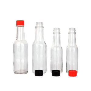 Stock 90ml 150ml 200ml Round clear Soy Sauce Bottle Glass Bottles for <strong>Alcoholic</strong> Beverages Glass Ketchup Bottle with Plastic Cap - Product Image 1