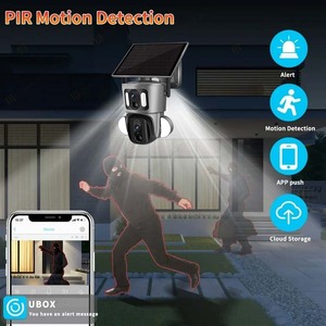 Ubox 2K 4MP 4G Sim Thẻ Wifi Kép Len Năng Lượng Mặt Trời Không Dây CCTV PTZ <span class=keywords><strong>Camera</strong></span> An Ninh Giám Sát Ngoài Trời Con Người Phát hiện IP Máy Ảnh - Product Image 3
