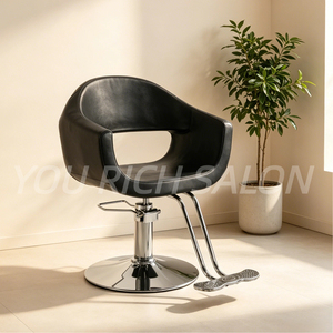 Sillón de Barbería Hidráulico Moderno Reclinable, Silla de Salón con Altura Ajustable, Silla de Peluquería de Cuero PU para Barbería - Product Image 1
