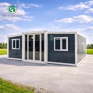 Maison préfabriquée moderne en conteneur, structure en acier modulaire, extensible, 20 pieds, faible <span class=keywords><strong>coût</strong></span>, alimentée à l'énergie solaire, solution d'habitation prête à l'emploi - Product Image 1