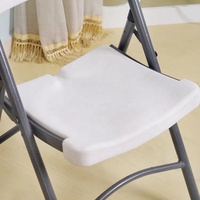 Chaise de jardin moderne en métal robuste, cadre blanc, chaises pliantes en plastique personnalisées pour événements et fêtes