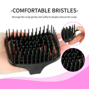 Masajeador de cuero cabelludo para el cabello, cepillo de champú de plástico, cuidado del cuero cabelludo suave, mango de ventilación impermeable, cepillo de pelo para cuero cabelludo - Product Image 3