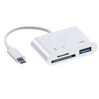 Adaptateur de lecteur de carte USB OTG 3-en-1 TF/SD avec interface Type-C pour stockage externe - Compatible avec iPhone, iPad, ordinateur portable Samsung
