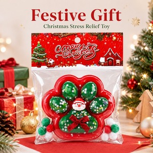 Giant Christmas <b>Cat</b> Paw <b>Squishy</b> Toy, Super Soft Sludge Texture Stress Relief Squeeze Fidget Vent Toy - Product Image 2