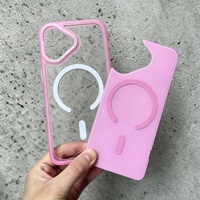 Coque de téléphone magnétique 2-en-1 en TPU et PC avec plaque transparente remplaçable pour iPhone 17 16 15 Pro Max – Dos modulaire interchangeable et personnalisable