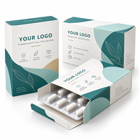 Boîte d'emballage de médicaments personnalisée en gros avec logo imprimé, carton pliable en papier pour pilules, comprimés, capsules et blisters