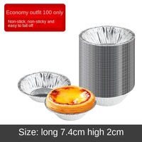 Support et moule à tartelettes en aluminium jetable rond, 100 pièces, outil de cuisson résistant au four