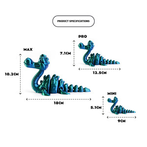 3D impreso articulado <span class=keywords><strong>Loch</strong></span> <span class=keywords><strong>Ness</strong></span> <span class=keywords><strong>Monster</strong></span> Fidget figura juguete - Product Image 3