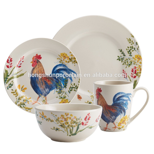 เซรามิ<span class=keywords><strong>ก</strong></span>พอร์ซเลน<span class=keywords><strong>ไก่</strong></span>ออกแบบชุดอาหารเย็นสัตว์บนโต๊ะอาหารขายส่ง - Product Image 5