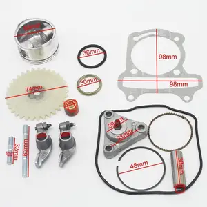 Cylinder Gy6 GOOFIT Motorcycle 50mm Bore Upgrade 100cc Big Bore Cylinder Rebuild Kit Replacement For GY6 50cc 100cc 139qmb Racing Scooter