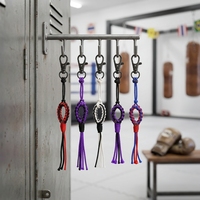 Porte-clés tressé personnalisé en paracorde fait main, breloque de bandeau de Muay Thai, souvenir de boxe thaïlandaise de Mongkhon, cadeau pour équipement de gym