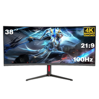 Écran d'ordinateur incurvé de 34 pouces, écran large, barre lumineuse RVB, moniteur de jeu avec résolution 4K, fréquence de rafraîchissement de 165 Hz, à vendre
